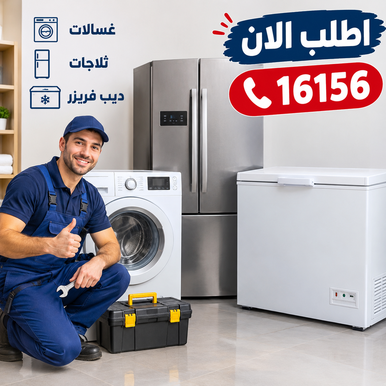 صيانة غسالات وثلاجات وديب فريزر - الخليل لخدمات الصيانة